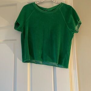 Monrow Emerald Green Terry Cloth Top from Evereve- worn once!